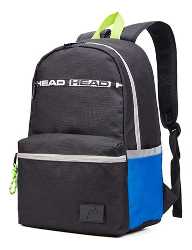 Mochila Head Urbana Escolar Urbana Deportiva Reforzada Color Negro Diseño De La Tela Liso