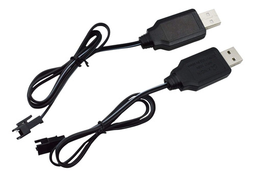 2 Cables Cargadores De Bateria Usb Con Conector Sm-2p 3,6 V