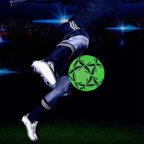Fútbol Luminoso Tamaño 4, Deslumbrante Que Brilla En La Oscu