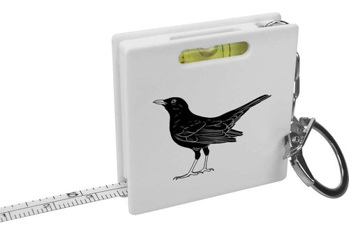 Azeeda 'blackbird' Keyring Tape Measure Spirit Level 021