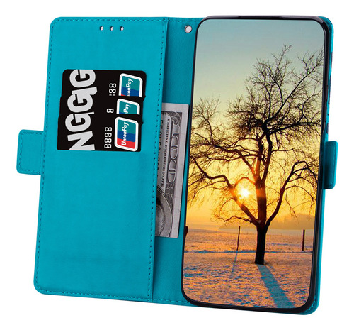 Funda Para Teléfono Vivo Y15a/y15s/y01 De Piel Con Estampado De Encaje Y Doble Hebilla