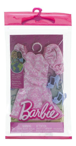 Barbie Acessórios Para Boneca Vestido Estampado - Mattel