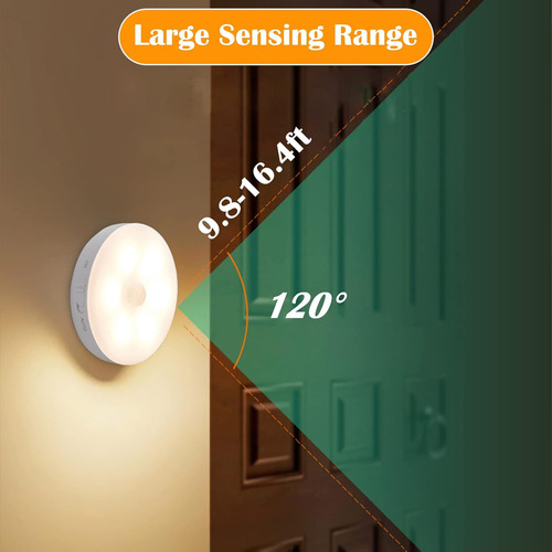 Paquete De 3 Luces Led De Noche Con Sensor De Movimiento, Lu