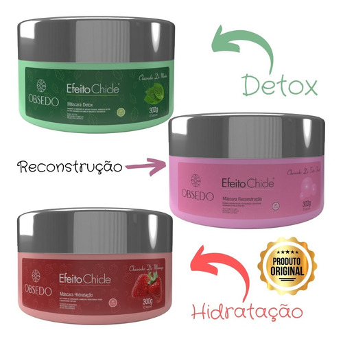 Cronograma Capilar Efeito Chicle Detox Reconstrução Hidrataç