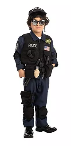 Spooktacular Creations - Disfraz para niños de policía SWAT, para  Halloween, Cosplay Oficial de Policía