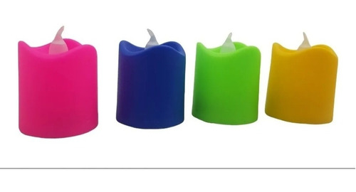 10 Velas De Led Luz Color Con Pilas Pack 