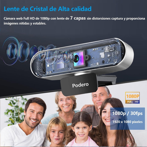 Cámara Web Usb Full Hd 1080p Con Micrófono Transmisión En Vi