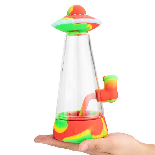 Imagen 2 de 8 de Pipa De Agua Bong Silicon Vidrio