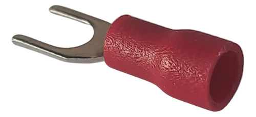 Terminal Forquilha Vermelho 100 Unidades - 0,5 A 1,5mm2 M4