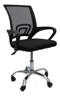 Silla De Oficina Escritorio Ergonómica Soporte Lumbar Básica Color Negro