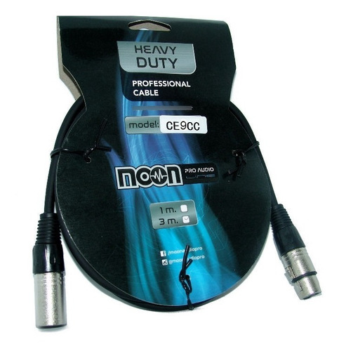 Cable Para Micrófono Dmx Canon / Canon 9 Metros Moon