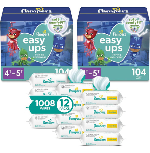 Pampers Easy Ups Tire De La Ropa Interior De Entrenamiento,