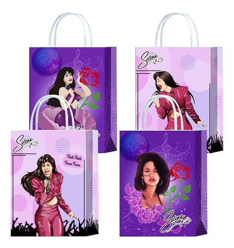 16 Bolsa Fiesta Selena Para Decoracion Tematica Regalo Asa