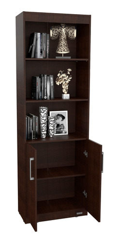 Imagen 2 de 7 de Biblioteca Con Puertas Y Estantes Melamina Mosconi