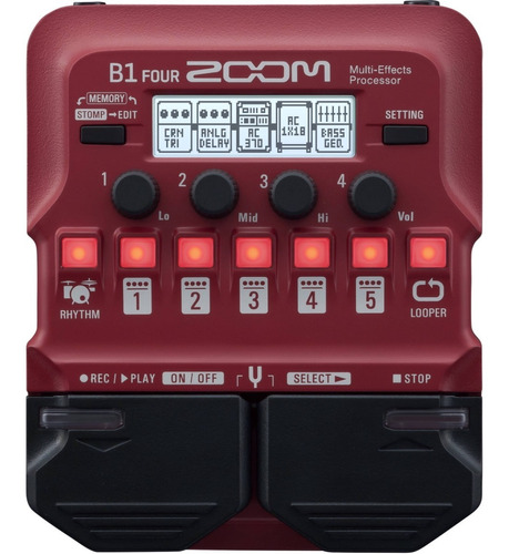 Zoom B1 Four Pedalera Multiefecto Para Bajo