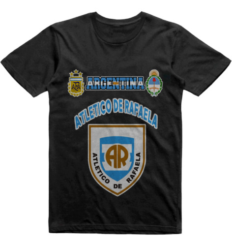 Remera Infantil Negra Atletico De Rafaela