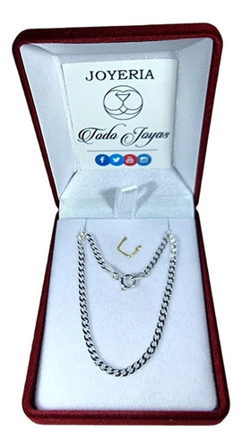 Imagen 2 de 2 de Cadena Plata 925 2mm 50cm Grumet / Todojoyas