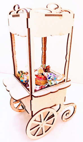 Imagen 1 de 8 de Candy Bar Pochoclera Souvenir 32cm - Mdf / Fibrofacil