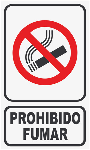 Calco Calcomania Prohibido Fumar 15x25 Cm Oferta!!!