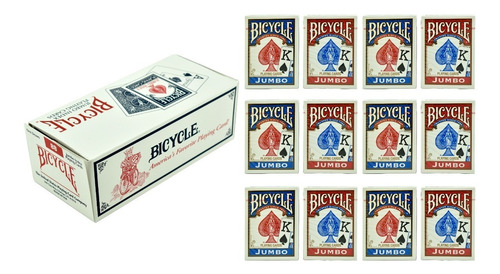 Barajas Poker Jumbo Caja Con 12 Mazos Bicycl