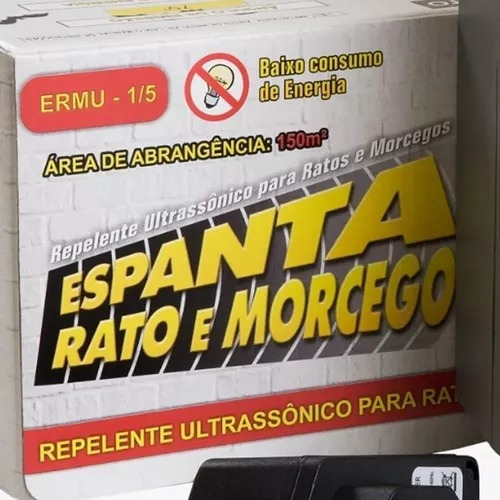 Kit Espanta Rato E Morcego 450m² Com 02 Emissores Extra Zebu