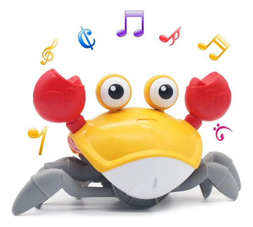 Cangrejo Baby Toy Con Función De Sensor De Música Naranja