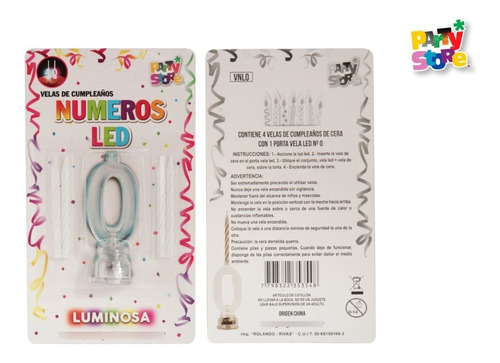Imagen 3 de 4 de Vela Numero Velon Luminoso Cumpleaños Luz