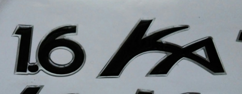 Emblema Calcomania Resina Ford Ka 1.6 Precio Par Negro