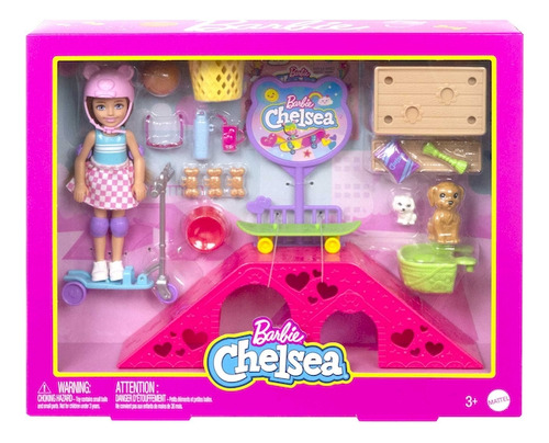 Playset Barbie Chelsea Parque De Skate Con Accesorios