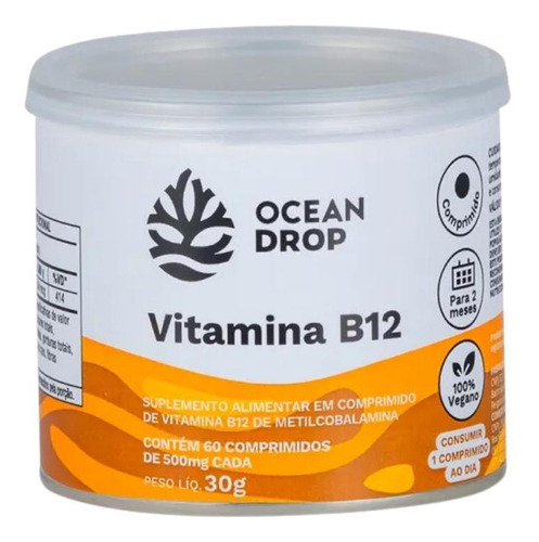 Vitamina B12 Ocean Drop Dose Certa Metilcobalamina Vegano