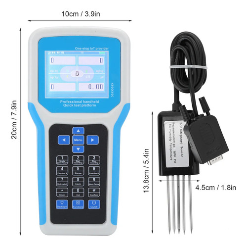 Testador De Solo Temperatura Inteligente Umidade Ec Ph