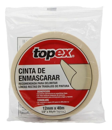 Cinta De Enmascarar 12mm X 40 Metros