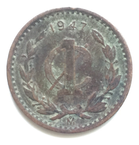 Moneda Antigua Descontinuada 1 Centavo 1947 Águila Imperial (Usado)