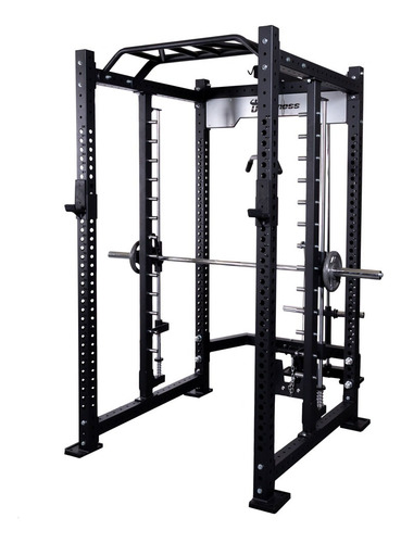 Torre Multifuncional Unifitness Poleas, Barra Y Agarres U392 Negro Negro