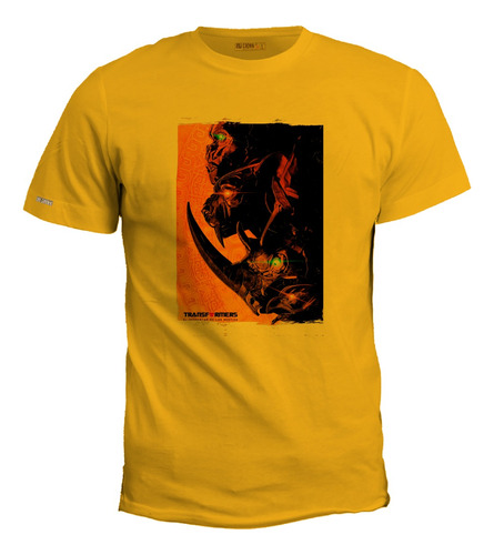 Camiseta Estampada Transformers Fondo Amarillo Hombre Irk  