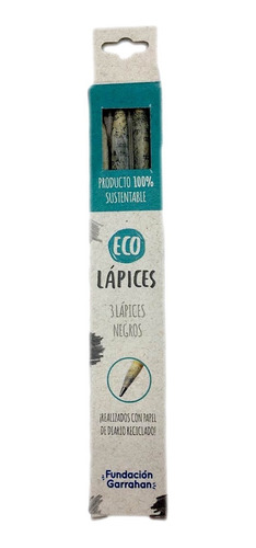 Eco Lápices Negros Diario Reciclado X 3 - Fundación Garrahan