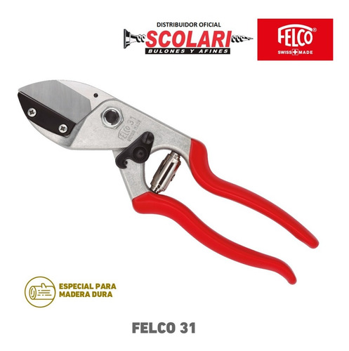 Imagen 2 de 5 de Tijera De Podar Felco 31 Profesional Yunke Corte 25mm Suiza