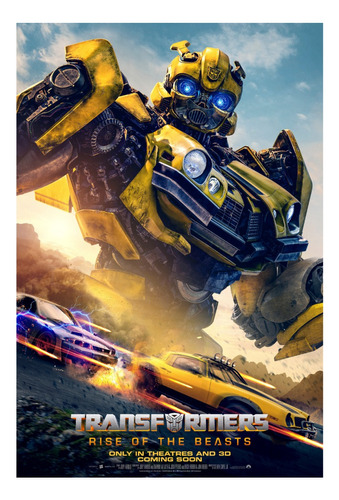 Póster Transformers Rise Beasts Bumblebee 1977 Chevy Camaro