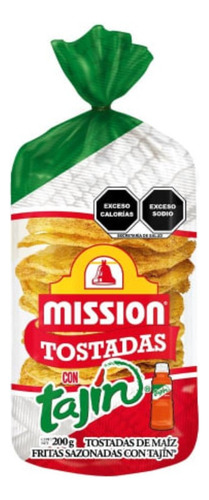 5 Pzas Tostadas De Maíz Mission Con Tajín 200 G