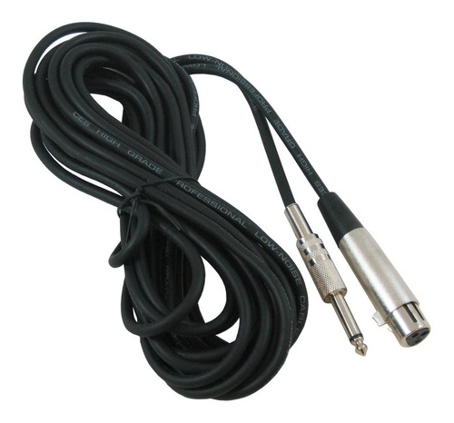 Cable P Microfono De Cannon Xlr Hembra A Plug 1/4´´ 15 Mt