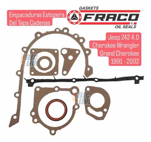 Empacaduras Estopera Tapa Cadenas Jeep Cherokee 242 4.0