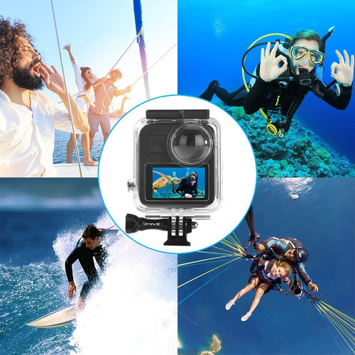 Imagen 6 de 7 de Carcasa Case Sumergible 45m Compatible Gopro Max Bdg