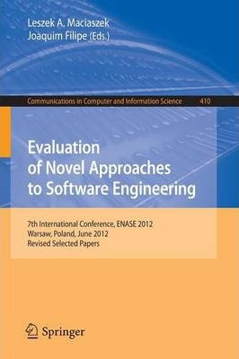 Libro Evaluation Of Novel Approaches To Software Engineer...