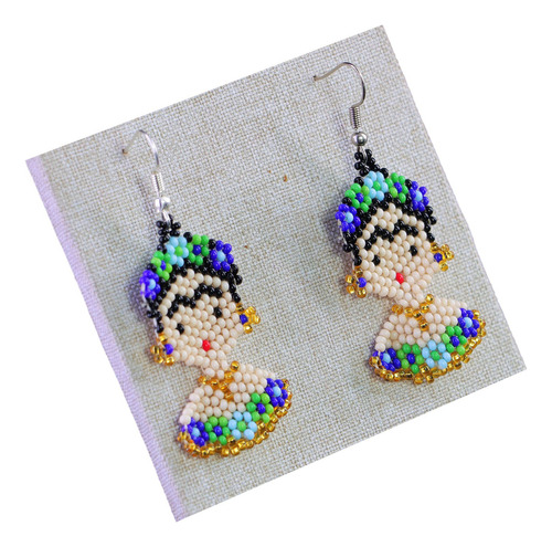 2 Pares De Aretes Colgantes Patish Frida Kahlo