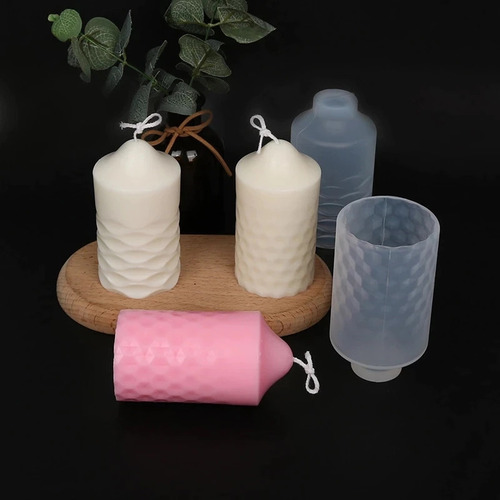 Moldes Para Velas De Silicona Con Forma De Onda Cilíndrica E