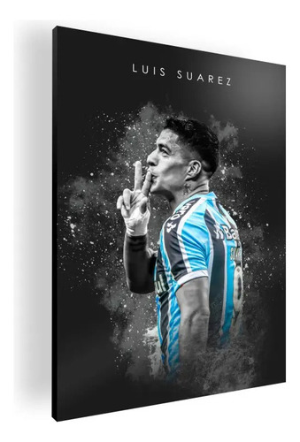 Cuadro Moderno Decorativo Poster Luis Suarez 84x118 Mdf Color N/a Armazón N/a