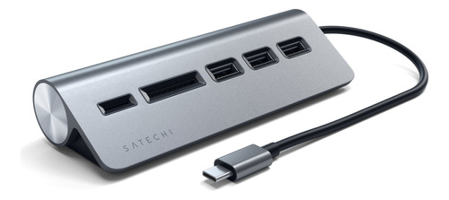 Hub Adaptador Aluminio Usb-c A Usb 3.0 + Lector De Tarjetas  - Satechi Oficial  / Garantia / Factura