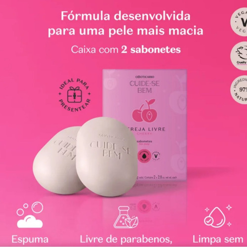 Combo O Boticário Floratta Flores Secretas Deo Colônia 75ml + Loção Refil Hidratante Ameixa + Sabonete Barra Cereja 2un X 80g