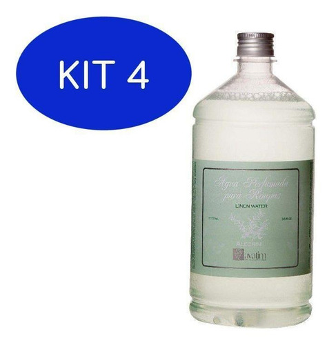 Kit 4 Água Perfumada Para Roupas Alecrim 1100 Ml