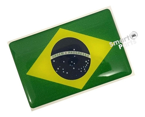 Adesivo Bandeira Do Brasil Resinado Carro Moto 6x4cm 